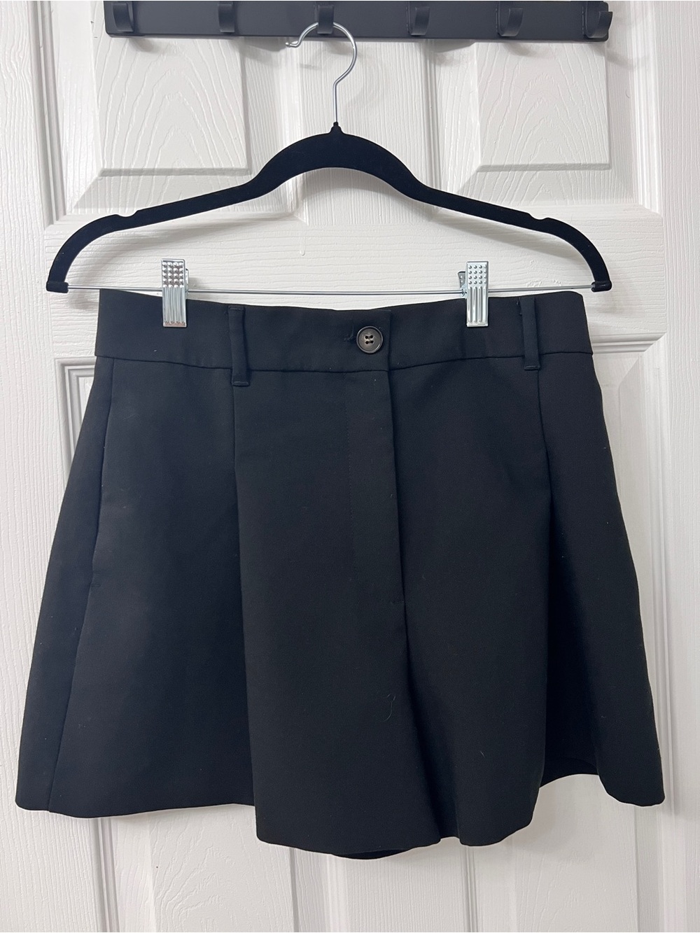 Zara Black High-Rise Shorts